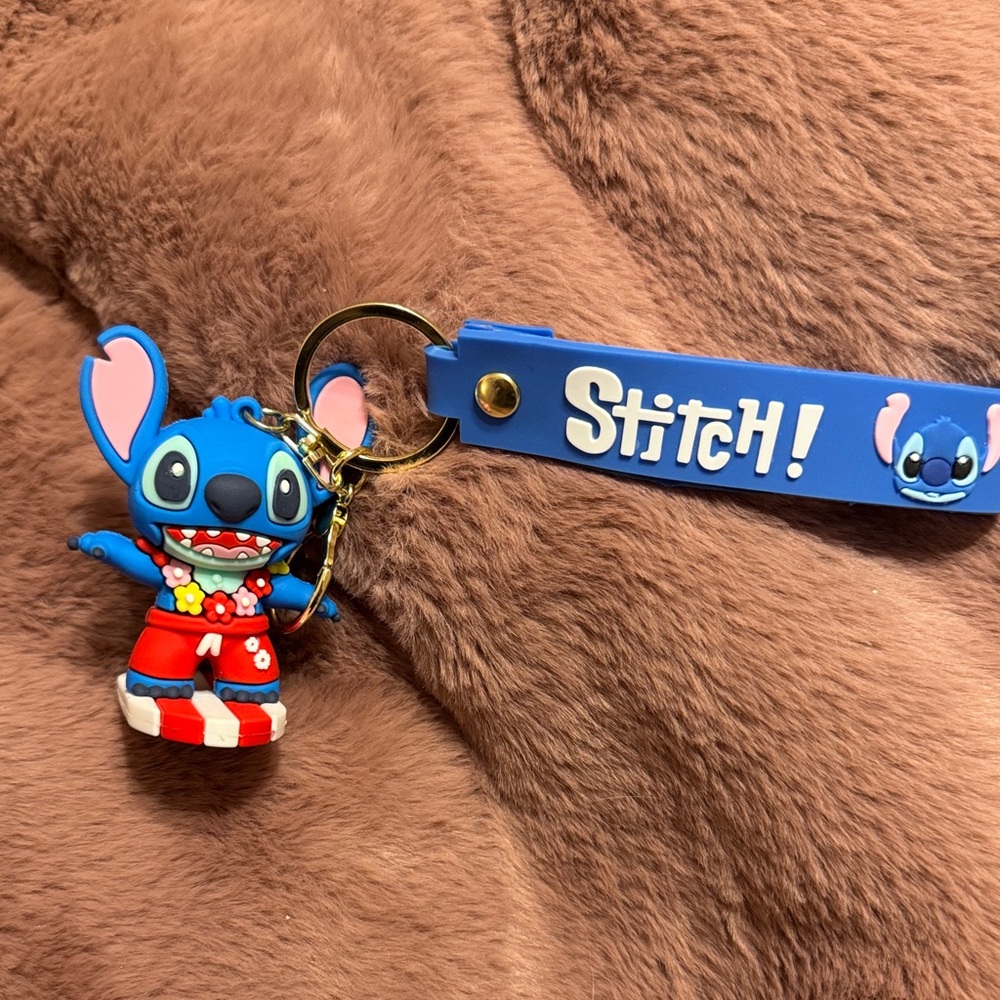 Stitch Blue and Red Kids Keychain‎